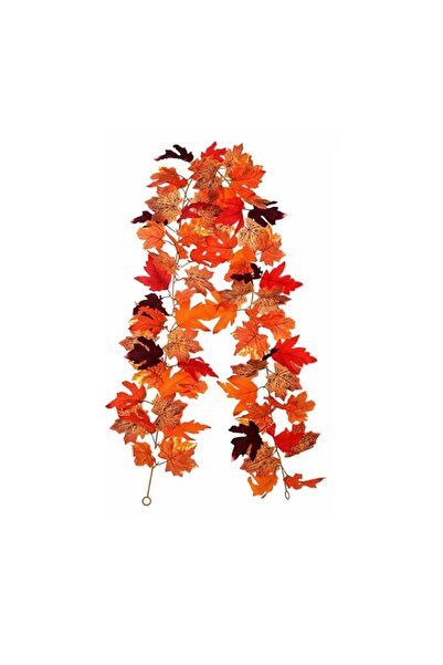 Generic TAPIT Fall Maple Leaf Garland 2m Hanging Vine Garland Artificial Autumn Foliage Garland Halloween T
