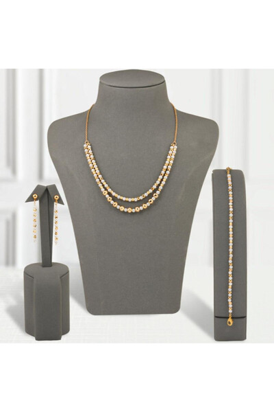 Un أطقم بديل ذهب ملكي طقم لؤلؤ ذهبي ناعم