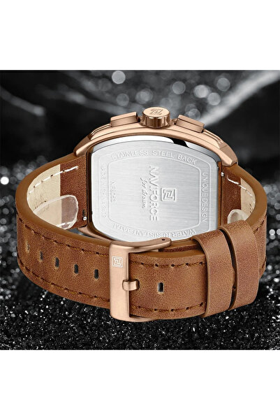 Naviforce 8053 Brown Men's Watch – Multiple Functions, Business Design, Shockproof, 3ATM
