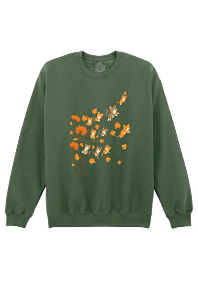 Cu Pisici Bluza printata-Fall Kitty Dreams, Unisex