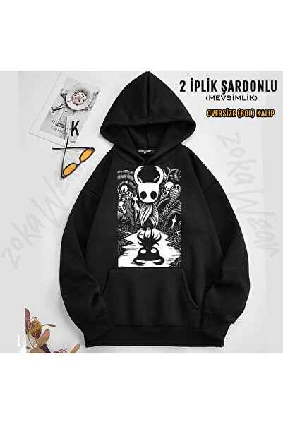 ZOKAWEAR Ghost Knight Art Grafic Hollow Knight Joc Amuzant Design Pulover cu ...