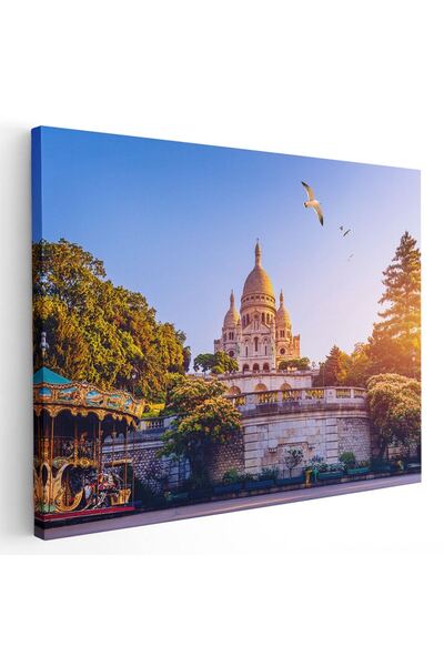 Tablou Canvas Tablou biserica Sacre Coeur, Paris, Franta, verde, cod 1547