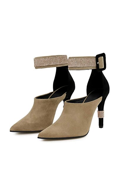 Miraa Crystal Belt Topuklu Hakiki Deri Kadın Bot