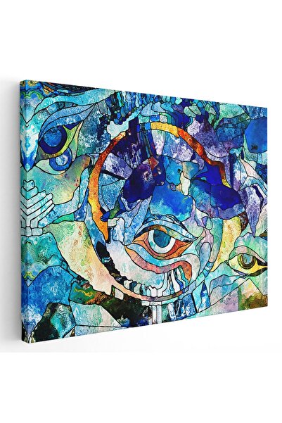 Tablou Canvas Tablou vitraliu ochi forme abstracte, cod 1965