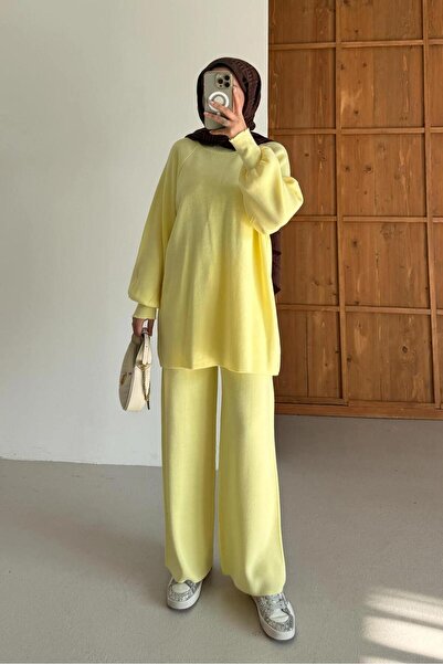 erk giyim Balloon Sleeve Knitwear Set