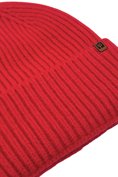 Sofist İstanbul Pomegranate Flower Unisex Beanie Lp Collection Pomegranate Flower Soft Wool Folded Ribbed Knit Beanie