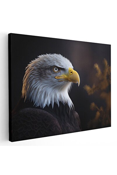 Tablou Canvas vultur plesuv salbatic, maro, galben, alb, cod 1110