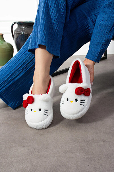 Behtah Kundura Mother-Daughter Combination Hello Patterned Ankle Boots Ultra-Light Comfortable Non-Slip Sole Slippers Home Boots Warm Wool