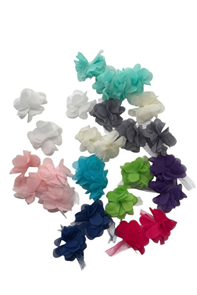 kalben accessories وردة زخرفية ملونة - زهرة وردية مقطوعة بالليزر 26 قطعة