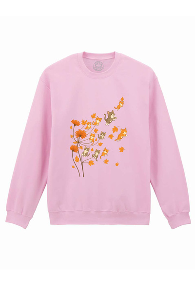 Cu Pisici Bluza printata-Fall Kitty Dreams, Unisex