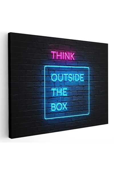 Tablou Canvas Tablou mesaj motivational despre a gandi, albastru, cod 1480