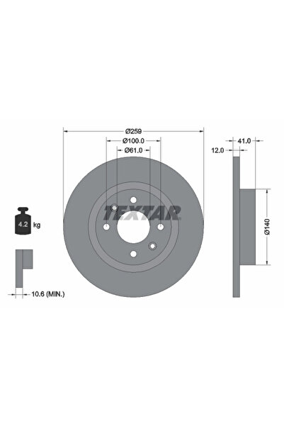 Krieger Спирачен диск Dacia Logan/Sandero Mahindra Renault Logan