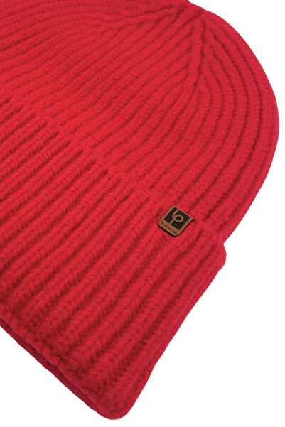 Sofist İstanbul Pomegranate Flower Unisex Beanie Lp Collection Pomegranate Flower Soft Wool Folded Ribbed Knit Beanie