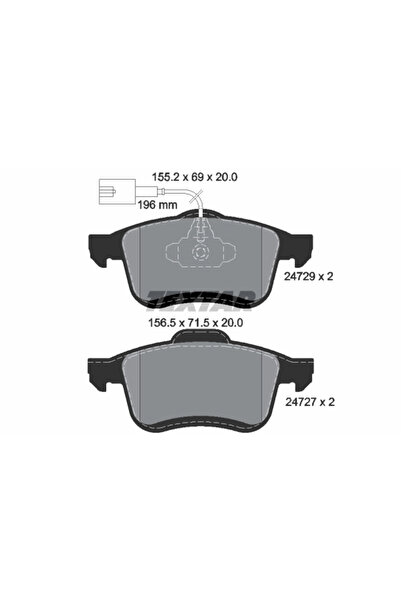 TEXTAR Set Placute Frana Frana Disc Chrysler Delta Fiat Doblo Autoutilitara/L...