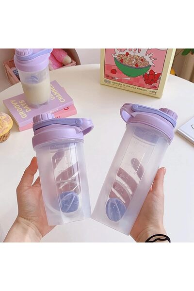 MDK Protein Shaker Bottle,daily School water bottle 600ml Water & Milo Mixer bottle for Gym & Fitness