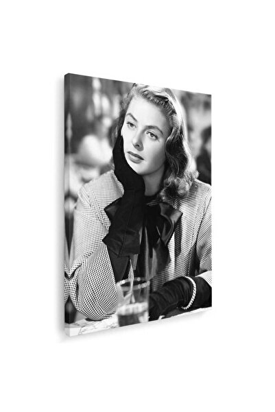 Tablou Canvas Tablou Ingrid Bergman actrita alb, negru, cod 1943