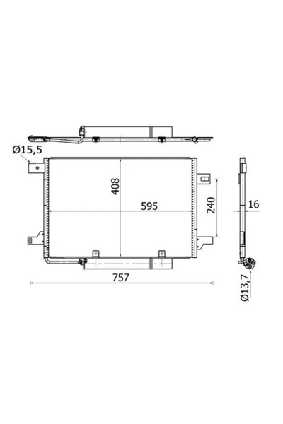 MAHLE Condensator Climatizare Mercedes-Benz A-Class/B-Class Sports Tourer