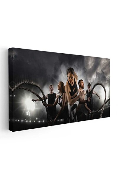 Tablou Canvas Tablou colaj sportivi fundal de fum, cod 1849