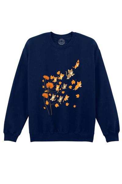 Cu Pisici Bluza printata-Fall Kitty Dreams, Unisex