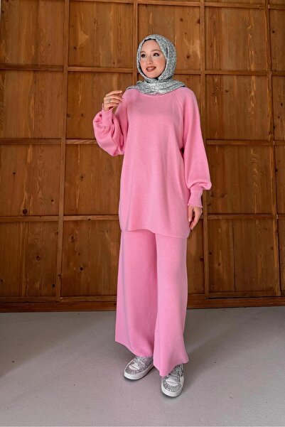 erk giyim Balloon Sleeve Knitwear Set