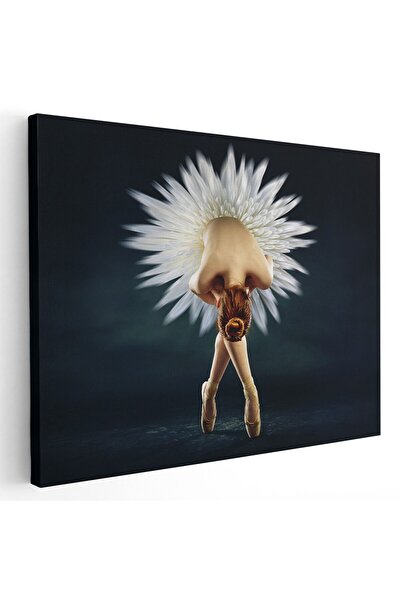 Tablou Canvas Tablou balerina cu rochita din petale floare, alb, cod 1614