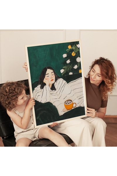 Tuba Decor Tablo dintr-o singură bucată cu rame din lemn pentru sufragerie, sufragerie, bucătărie