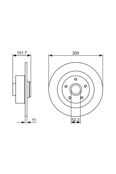 Bosch Brake Disc Renault Laguna Coupe