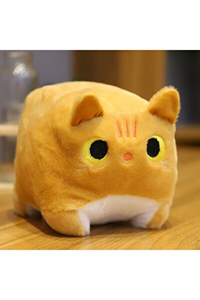 OEM Plush toy for children, Cat stool, Multifunctional, 30 cm, Orange