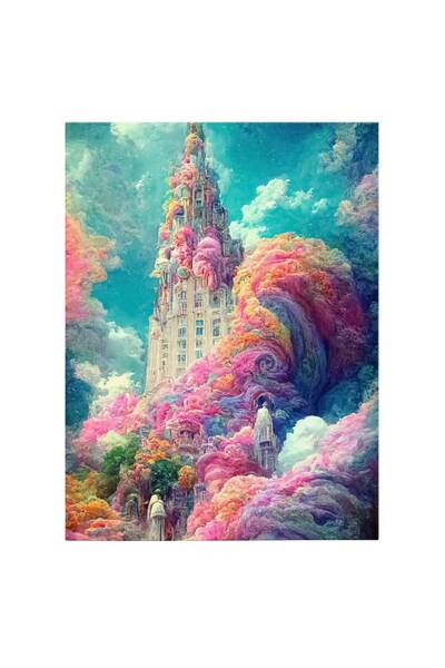 Tablou Canvas Tablou peisaj cu turn valuri culoare, cod 1750