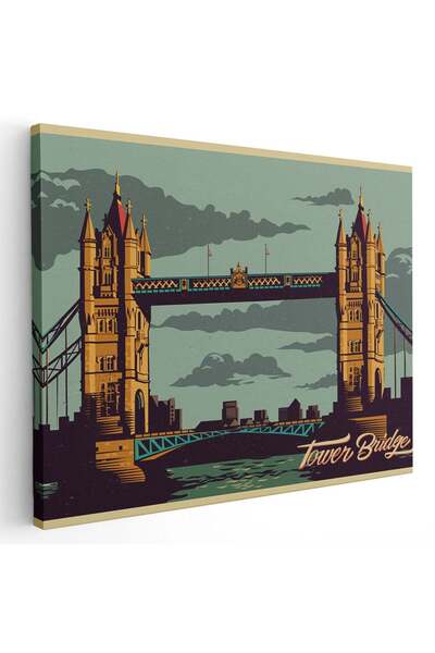 Tablou Canvas Tablou Tower Bridge vintage, cod 5428