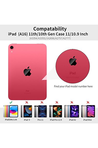 Generic Case for iPad 10th Gen 10.9" (2022) with Pencil Holder - Light Pink