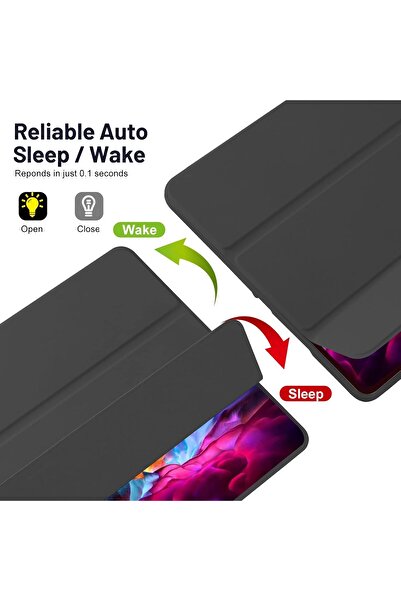 Generic جراب Palkitsee متوافق مع iPad 9 8 7 الجيل 10.2 بوصة، جراب واقٍ ثلاثي الطي، تلقائي