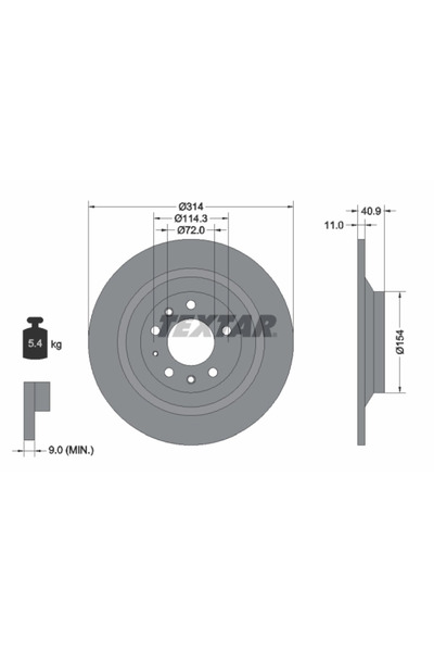 TEXTAR Disc Frana Mazda 6