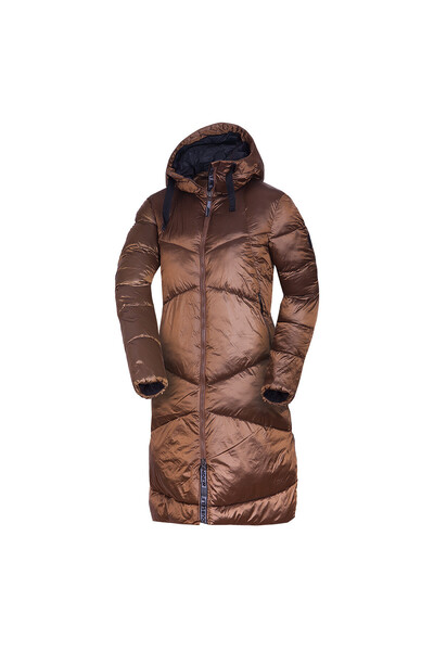NORTHFINDER Women's winter jacket insulated long CONSTANCE brown