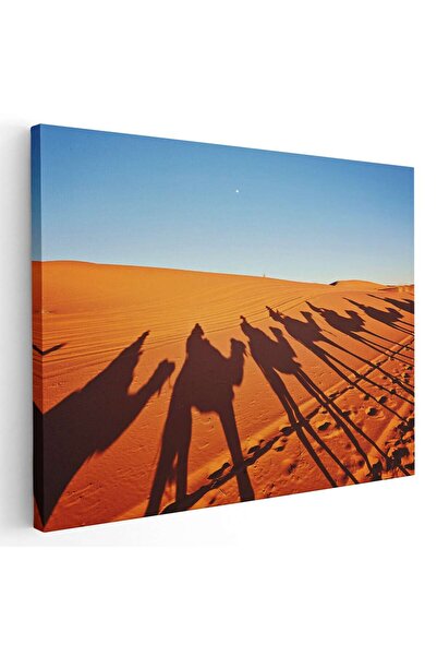 Tablou Canvas Tablou peisaj siluete caravana desert, cod 3150