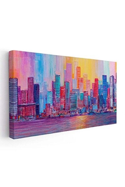 Tablou Canvas Tablou pictura cladiri moderne multicolor, cod 2081