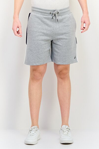 Nautica Men Embroidered Logo 7,5 Length Basic Shorts, Grey