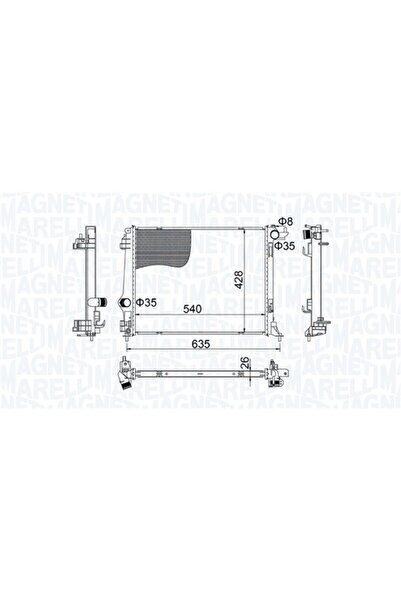 MAGNETİ Radiator, replacement filter set, Renault TALISMAN (LP_)