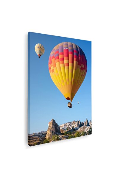 Tablou Canvas Tablou peisaj munte si baloane cu aer cald, cod 4482