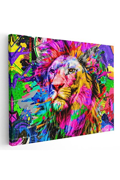 Tablou Canvas Tablou cap leu fundal abstract graffiti, cod 1887