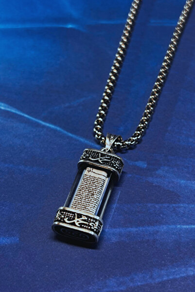 Begondio Cevşeni Kebir Dualı El İşçiliği 925 Ayar Gümüş Erkek Kolye