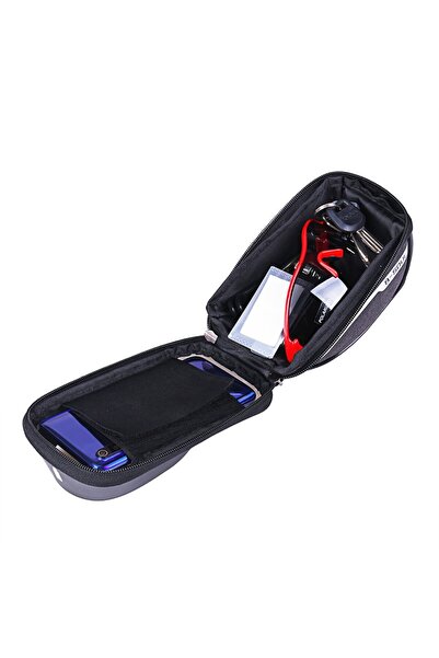 Flippy waterproof bicycle pouch with phone case, handlebar mount, fits phones up to 16 cm, 18.5x9.5