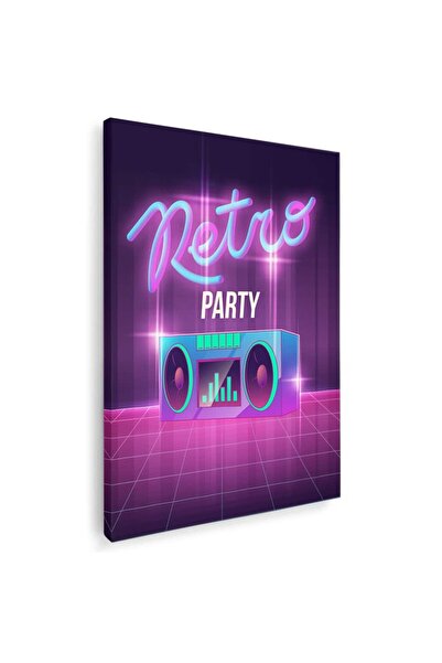 Tablou Canvas muzica Retro Party vintage, cod 5374