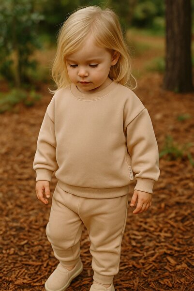 Luna Kids Store Baby/Child Basic Cotton Salmon Tracksuit Set