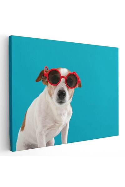 Tablou Canvas Tablou caine cu ochelari, cod 3102