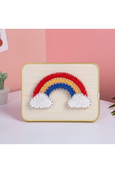 BALIM ÖRGÜ EVİ Set de flografie pentru copii Curcubeu 15 x 20 cm