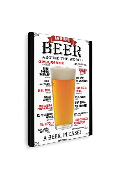 Tablou Canvas Tablou O bere, va rog in diferite limbi, cod 3985