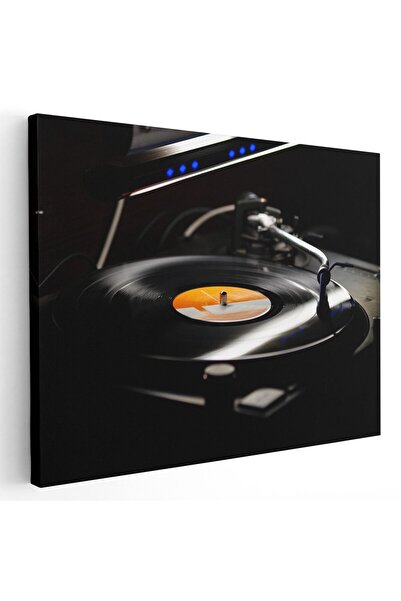 Tablou Canvas Tablou pick-up cu disc vinil, negru, galben, cod 1613