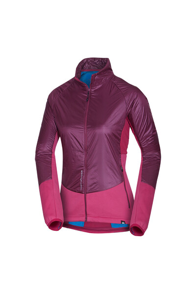 NORTHFINDER Geacă hibridă pentru femei Polartec® ZLOMISKOVA, culoarea cireșei