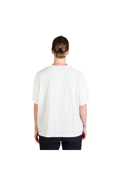 NORTHFINDER Tricou damă supradimensionat din bumbac, model turist, JUDY, alb